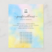 カスタムフォトロゴプロモーションレインボーパステルカラー チラシ (裏面)