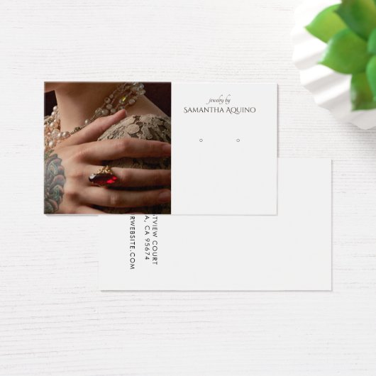 カスタムフォトロゴ宝石飾りイヤリングディスプレイカード (デスク)