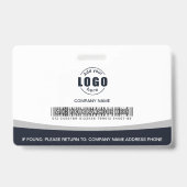 カスタムフォトロゴ従業員グレー企業のマーク バッジ (裏面)