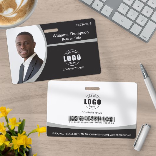 カスタムフォトロゴ従業員グレー企業のマーク バッジ