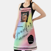 カスタムフォトロゴ甘いケーキのアイスクリームコーヒー エプロン (インサイチュ)