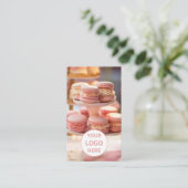 カスタムフォトロゴQRコードベーカリー 名刺 (スタンド正面)