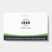 カスタムフォトロゴQRコード従業員の企業の緑 バッジ (裏面)