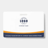 カスタムフォトロゴQRコード従業員の企業の緑 バッジ (裏面)