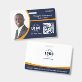 カスタムフォトロゴQRコード従業員の企業の緑 バッジ (表裏)