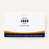 カスタムフォトロゴQRコード従業員の企業の緑 バッジ (裏面)