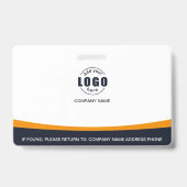 カスタムフォトロゴQRコード従業員企業の バッジ (裏面)