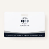 カスタムフォトロゴQRコード社員グレ企業のー バッジ (裏面)