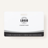 カスタムフォトロゴQRコード社員グレ企業のー バッジ (裏面)