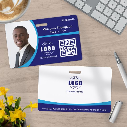 カスタムフォトロゴQRコード社員ブ企業のルー バッジ