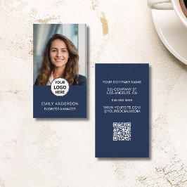 カスタムフォトロモダングQRビジミニマルネスカード 名刺