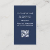 カスタムフォトロモダングQRビジミニマルネスカード 名刺 (裏面)
