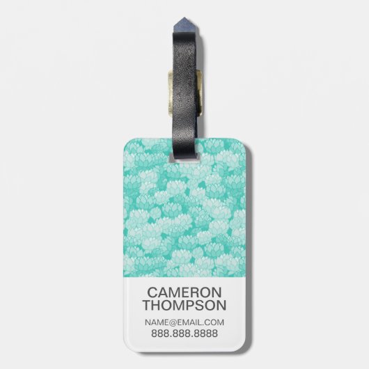 カスタムフォトロータスパターン2 ラゲッジタグ (裏面縦)