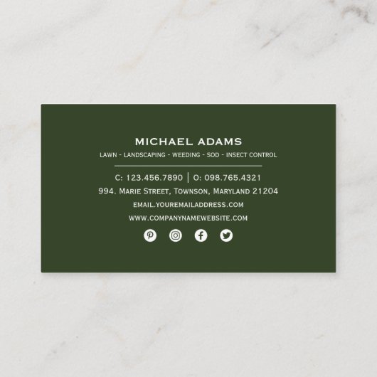 カスタムフォトロ気にーンと造園名刺 名刺 (裏面)