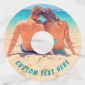 カスタムフォトワイングラスラベルあなたの写真と文字 ワイングラスタグ (裏面)