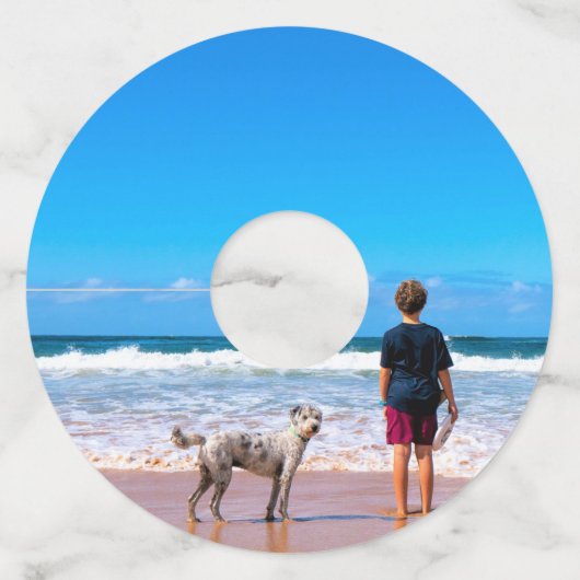 カスタムフォトワイングラスラベルお客様の写真お気に入りの写真 ワイングラスタグ (正面)