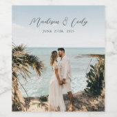 カスタムフォトワインボトルラベル誕生日結婚ズ ワインラベル (シングルラベル)