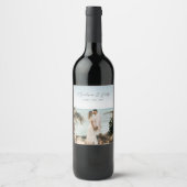 カスタムフォトワインボトルラベル誕生日結婚ズ ワインラベル (正面)