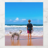 カスタムフォトワインラベル自分のデザイン ワインラベル (シングルラベル)