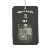 カスタムフォト世界一パパおじいちゃん カーエアーフレッシュナー (正面)