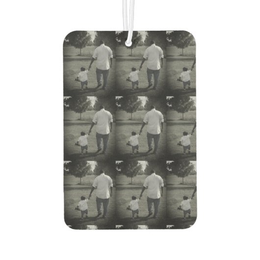 カスタムフォト世界一パパおじいちゃん カーエアーフレッシュナー (裏面)