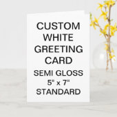 カスタムフォト光沢グリーティングカード カード (黄色い花)