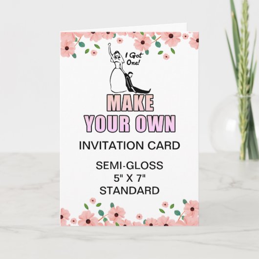 カスタムフォト光沢バチェロレッテ招待状カード カード (正面)