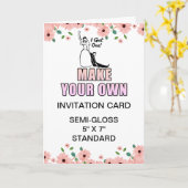 カスタムフォト光沢バチェロレッテ招待状カード カード (黄色い花)