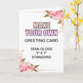 カスタムフォト光沢ブライダルシャワーグリーティングカード カード (黄色い花)