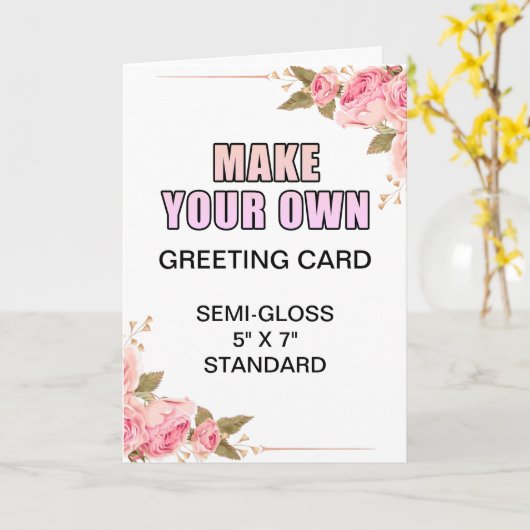 カスタムフォト光沢ブライダルシャワーグリーティングカード カード (黄色い花)