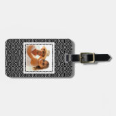 カスタムフォト六角形テクスチャジオメトリパターン ラゲッジタグ (正面横)