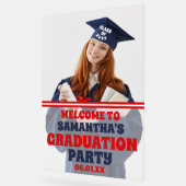 カスタムフォト卒業パーティーへようこそ アクリルサイン (傾斜)
