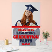 カスタムフォト卒業パーティーへようこそ アクリルサイン (ウェディング)