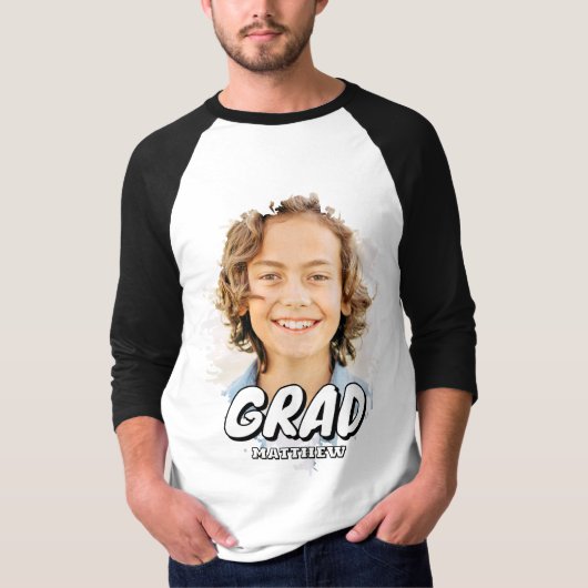 カスタムフォト卒業記念 名前入り Tシャツ (正面)