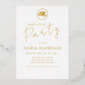 カスタムフォト卒業金フォイル招待状 箔招待状 (裏面)