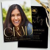 カスタムフォト卒業金フォイル招待状 箔招待状