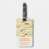 カスタムフォト口ひげパターン3 ラゲッジタグ (裏面縦)