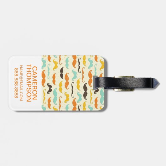 カスタムフォト口ひげパターン3 ラゲッジタグ (裏面横)