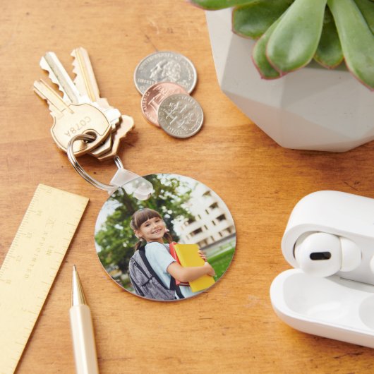 カスタムフォト名スターキーチェ子供へーン キーホルダー (デスク)