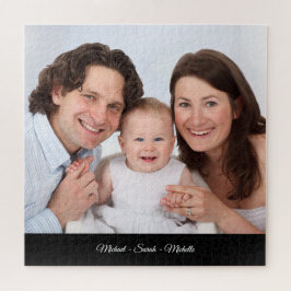 カスタムフォト名テンプレートラージジグソーパズル ジグソーパズル