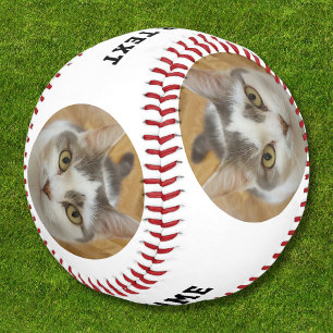カスタムフォト名文字テンプレートパーソナライズされた 野球ボール