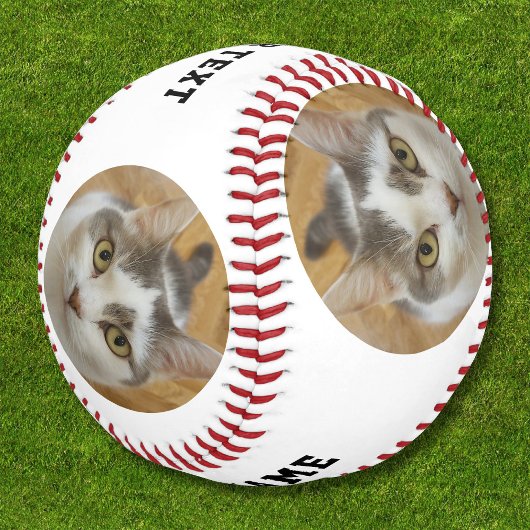 カスタムフォト名文字テンプレートパーソナライズされた 野球ボール