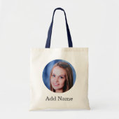 カスタムフォト名文字パーソナライズされた トートバッグ (正面)