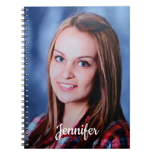 カスタムフォト名文字パーソナライズされた ノートブック (正面)