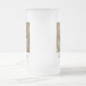 カスタムフォト名文字パーソナライズされた フロストグラスビールジョッキ (中央)