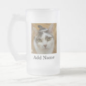 カスタムフォト名文字パーソナライズされた フロストグラスビールジョッキ (左)