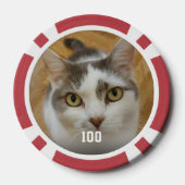 カスタムフォト名文字パーソナライズされた ポーカーチップ (裏面)