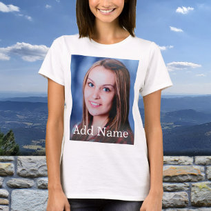カスタムフォト名文字パーソナライズされた Tシャツ
