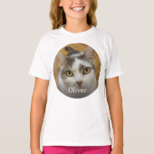 カスタムフォト名文字パーソナライズされた Tシャツ (正面)