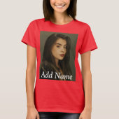 カスタムフォト名文字パーソナライズされたTシャツ Tシャツ (正面)